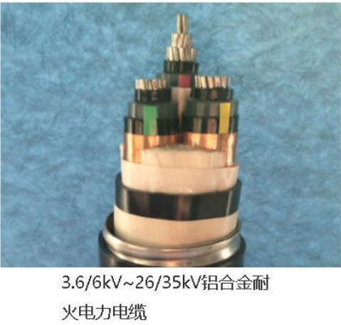 3.6/6kV~26/35kV铝合金耐火电力电缆  